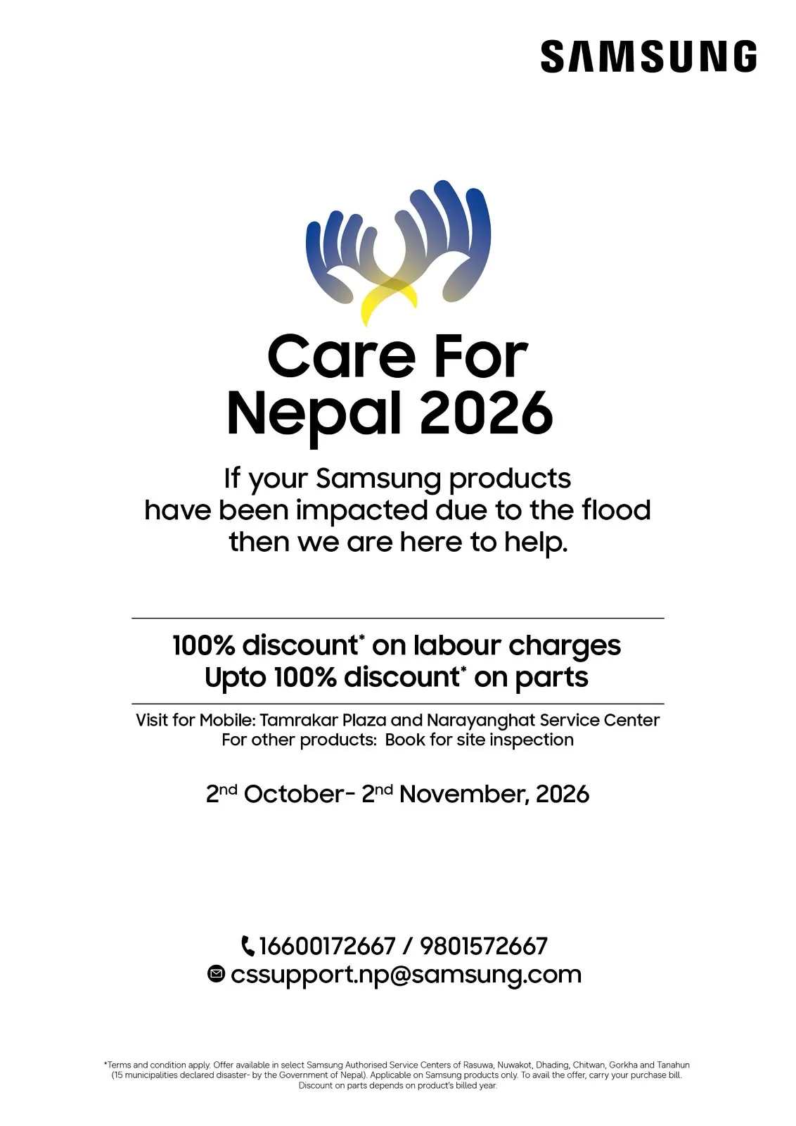 Samsung Nepal Extends Support to Flood-Affected Communities with Special Repair Service Initiative